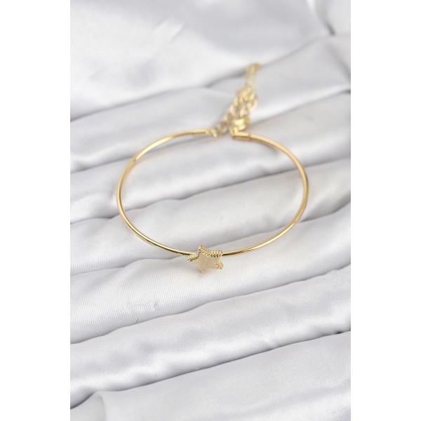Yıldız Model Gold Renk Kadın Bileklik TJ-BB8236