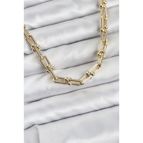 Pirinç Gold Renk Tifani Model Kadın Kolye TJ-BKO10822