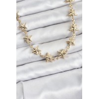 Yıldız Model Pirinç Gold Renk Kadın Kolye TJ-BKO10823