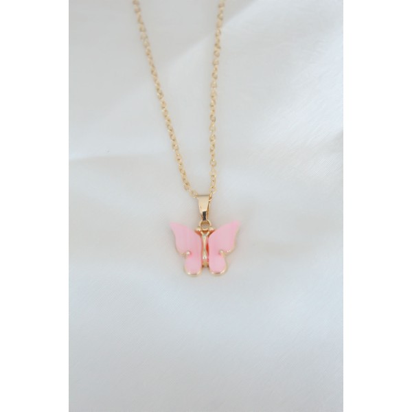 Gold Kaplama Pembe Sedefli Kolye TJ-BKO6440
