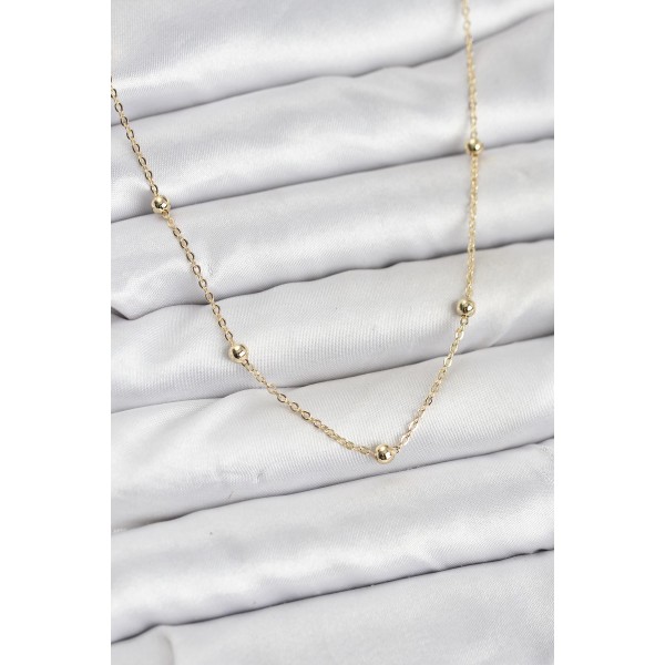 CM Gold Renk Top Zincirli Kadın Kolye TJ-BKO10915