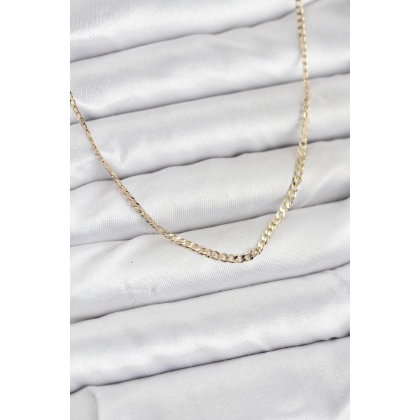 CM 14K Gold Renk Pirinç Zincir Model Kadın Kolye TJ-BKO10917