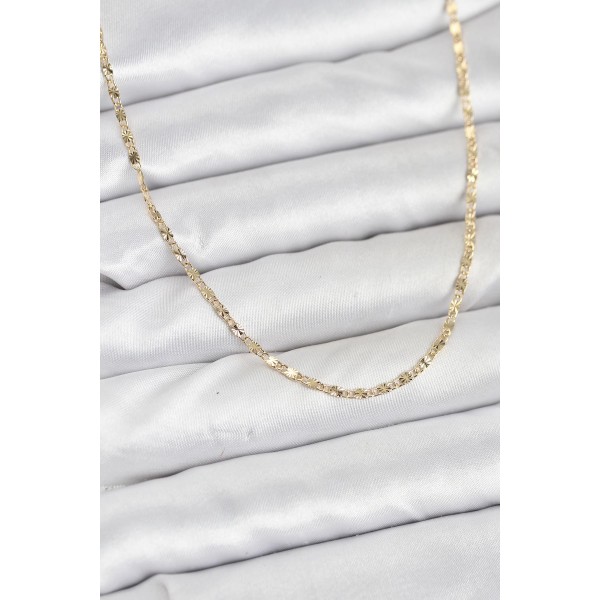 CM 14K Gold Renk İnce Zincirli Kadın Kolye TJ-BKO10926