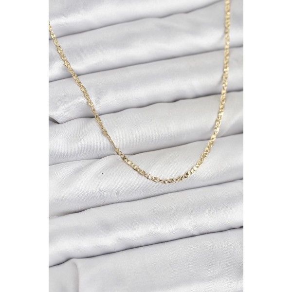 CM 14K Gold Renk Pirinç Model 60 cm Kadın Kolye TJ-BKO10927
