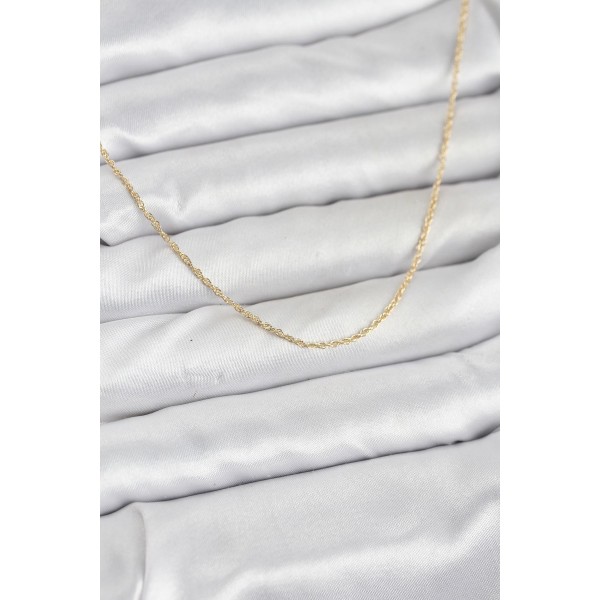 CM 14K Gold Renk Burgu Model 60 cm Kadın Kolye TJ-BKO10932