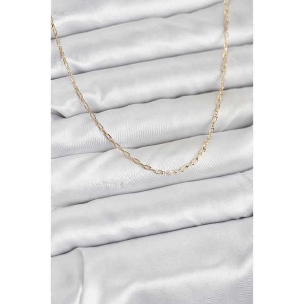 CM 14K Gold Renk Ataç Zincir Model 60 cm Kadın Kolye TJ-BKO10934
