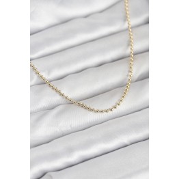 CM 14K Gold Renk Top Zincirli Model 60 cm Kadın Kolye TJ-BKO10937