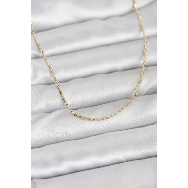 CM 14K Gold Renk Zincirli 60 cm Kadın Kolye TJ-BKO10938