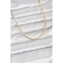 CM 14K Gold Renk Kare Zincirli Model 60 cm Kadın Kolye TJ-BKO10941