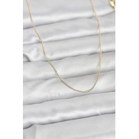 CM 14K Gold Renk İnce Top Zincirli 60 cm Kadın Kolye TJ-BKO10943