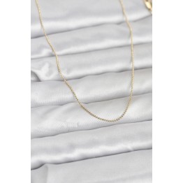 CM 14K Gold Renk İnce Top Zincirli 60 cm Kadın Kolye TJ-BKO10943