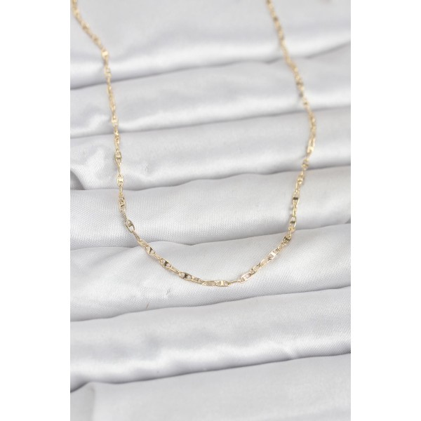 CM 14K Gold Renk Gemici Zincir Model 60 cm Kadın Kolye TJ-BKO10947