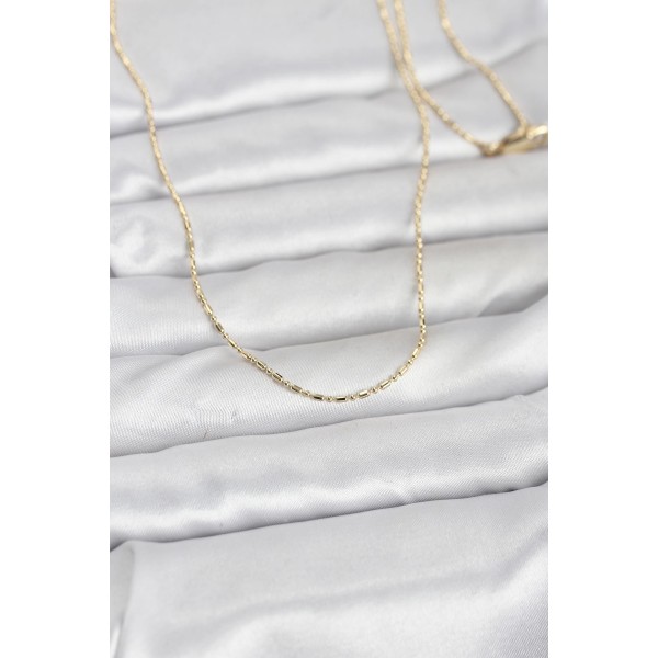 CM 14K Gold Renk Parçalı Topçuk Model 60 cm Kadın Kolye TJ-BKO10948