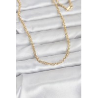 CM 14K Gold Renk Halka Zincir Model 60 cm Kadın Kolye TJ-BKO10951