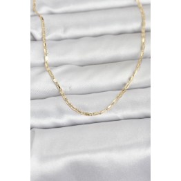 CM 14K Gold Renk Lazerli Zincir Model 60 cm Kadın Kolye TJ-BKO10957