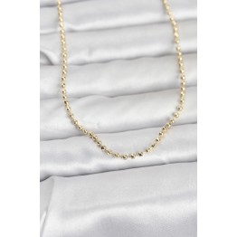 CM 14K Gold Renk Top Zincirli Model 60 cm Kadın Kolye TJ-BKO10958