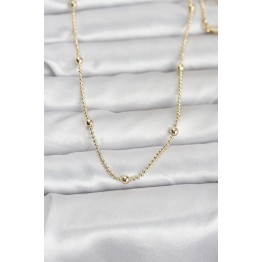 CM 14K Gold Renk Top Zincir 60 cm Kadın Kolye TJ-BKO10960