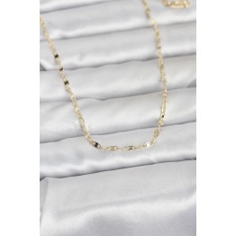 CM 14K Gold Renk Yassı Gemici Zincir Model 60 cm Kadın Kolye TJ-BKO10967