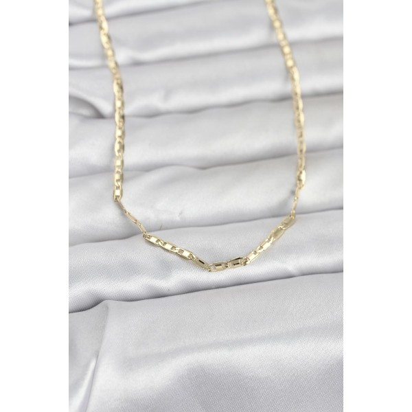 CM 14K Gold Renk Gemici Zincir Model 60 cm Kadın Kolye TJ-BKO10968