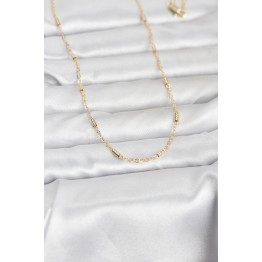CM 14K Gold Renk Bar Zincir Model 60 cm Kadın Kolye TJ-BKO10973