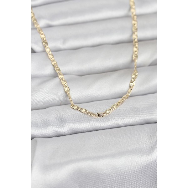CM 14K Gold Renk Zincirli Model 60 cm Kadın Kolye TJ-BKO10976