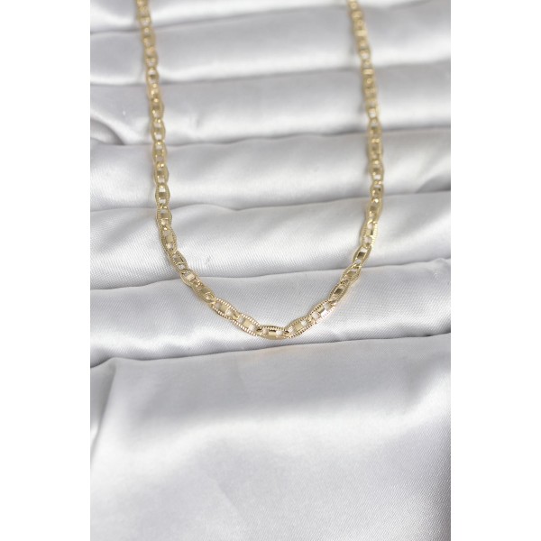 CM 14K Gold Renk Kesim Zincirli Model 60 cm Kadın Kolye TJ-BKO10981