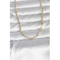 CM 14K Gold Renk Çizgi Model 60 cm Kadın Kolye TJ-BKO10982