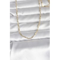 CM 14K Gold Renk İnce Ataç Zincir Model 60 cm Kadın Kolye TJ-BKO10983