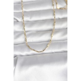 CM 14K Gold Renk İnce Ataç Zincir Model 60 cm Kadın Kolye TJ-BKO10983