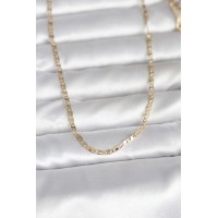 CM 14K Gold Renk Yassı Zincir Model 60 cm Kadın Kolye TJ-BKO10984