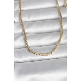 CM 14K Gold Renk Yassı Model 60 cm Kadın Kolye TJ-BKO10994