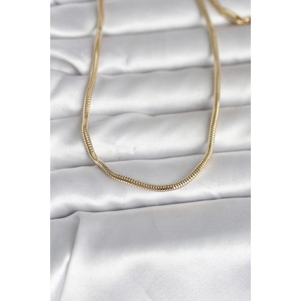 CM 14K Gold Renk Yılan Zincir Model 60 cm Kadın Kolye TJ-BKO10995