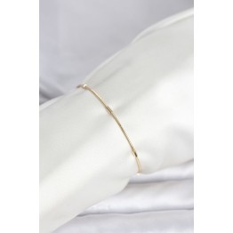CM 14K Gold Renk Barlı Yılan Zincir Model Kadın Bileklik TJ-BB8277