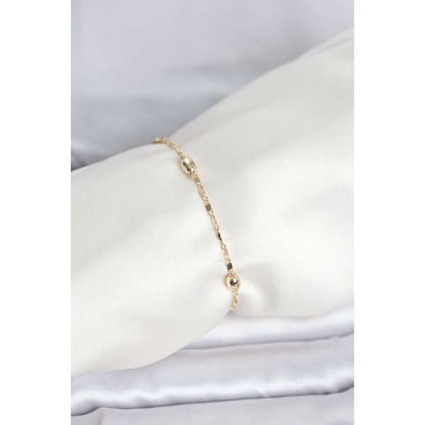 CM 14K Gold Renk Damla Topçuk Model Kadın Bileklik TJ-BB8284