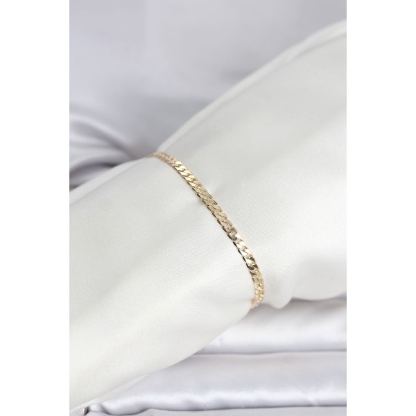 CM 14K Gold Renk Zincirli Model Kadın Bileklik TJ-BB8294
