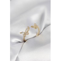 Model Zirkon Taşlı Gold Renk Kadın Yüzük TJ-BYK4078