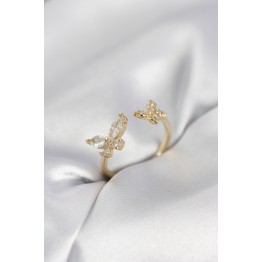 Model Zirkon Taşlı Gold Renk Kadın Yüzük TJ-BYK4078
