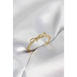 Fiyonk Model Zirkon Taşlı Gold Renk Kadın Yüzük TJ-BYK4097