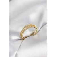 Gold Renk Minimal Yıldızlı Model Kadın Yüzük TJ-BYK4117