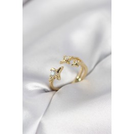 Minimal Kutup Yıldızı Model Gold Renk Kadın Yüzük TJ-BYK4135