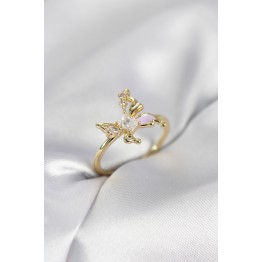 Gold Renk Model Zirkon Taşlı Kadın Yüzük TJ-BYK4139