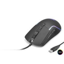 Mouse Optik 1200–2400 Dpi Usb Rgb - Siyah GM170B/LA