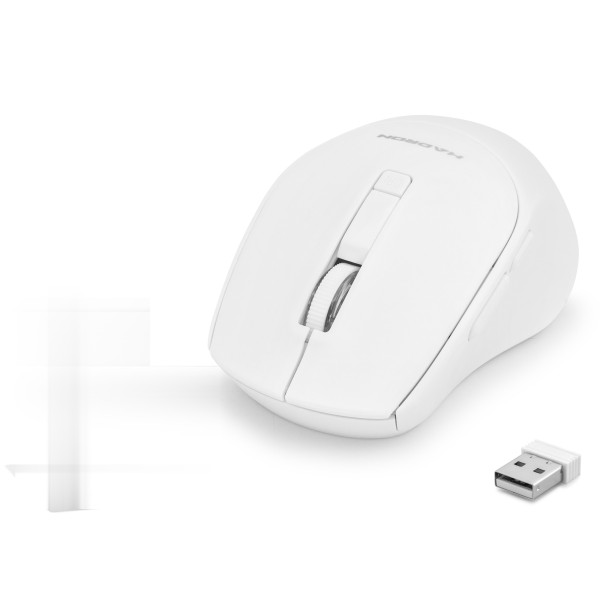 Kablosuz Mouse 600/1600 Dpi - Beyaz HDX3408L