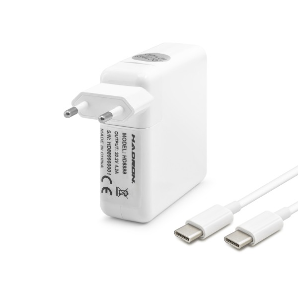 20.2V 4.3A 87W Laptop Adaptörü - Type-C - Asus Dell Uyumlu - Beyaz HD8899