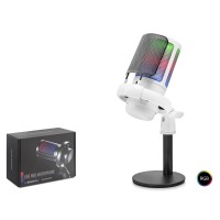 Profesyonel Mikser Kontrollü Rgb Mikrofon 24 Bit Çinko Alaşım Gövde Type-C - Beyaz ME6SW