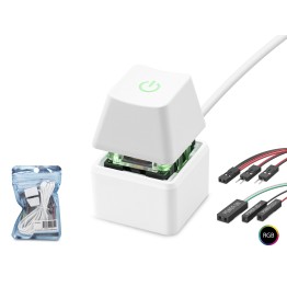 Masaüstü Bilgisayar Rgb Power Tuşu On/Off Switch Beyaz ND2810