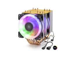 Cpu İşlemci Kule Tipi Soğutucu 600 Serisi Çift Fanlı 6 Bakır Borulu Rgb ND2606