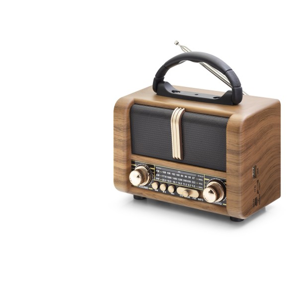 Bluetooth Nostaljik Hoparlör Fm 16.6 X 9.4 X 12.5 Cm NS8107BT