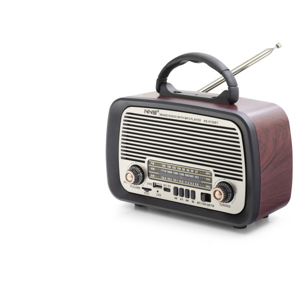 Bluetooth Nostaljik Hoparlör Fm 20 X 10.2 X 14.5 Cm NS8128BT