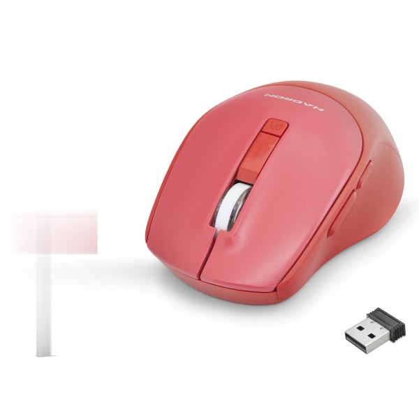 Kablosuz Mouse 600/1600 Dpi - Kırmızı HDX3408R